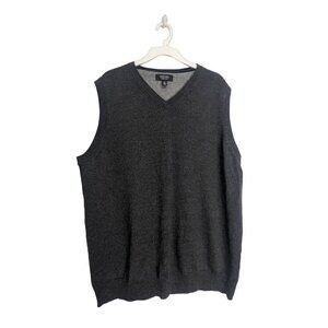 Nordstrom Men's Shop Merino Wool V-Neck Grey Sweater Vest XL